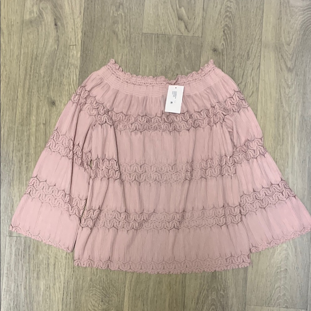 Say What? Pink Bubble Mini Blouse